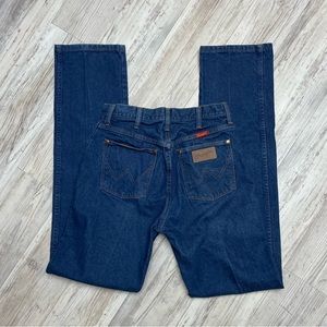 WRANGLER Cowboy Cut VTG 14MWZG High Rise Blue Denim Jeans 11x36 USA Rodeo
